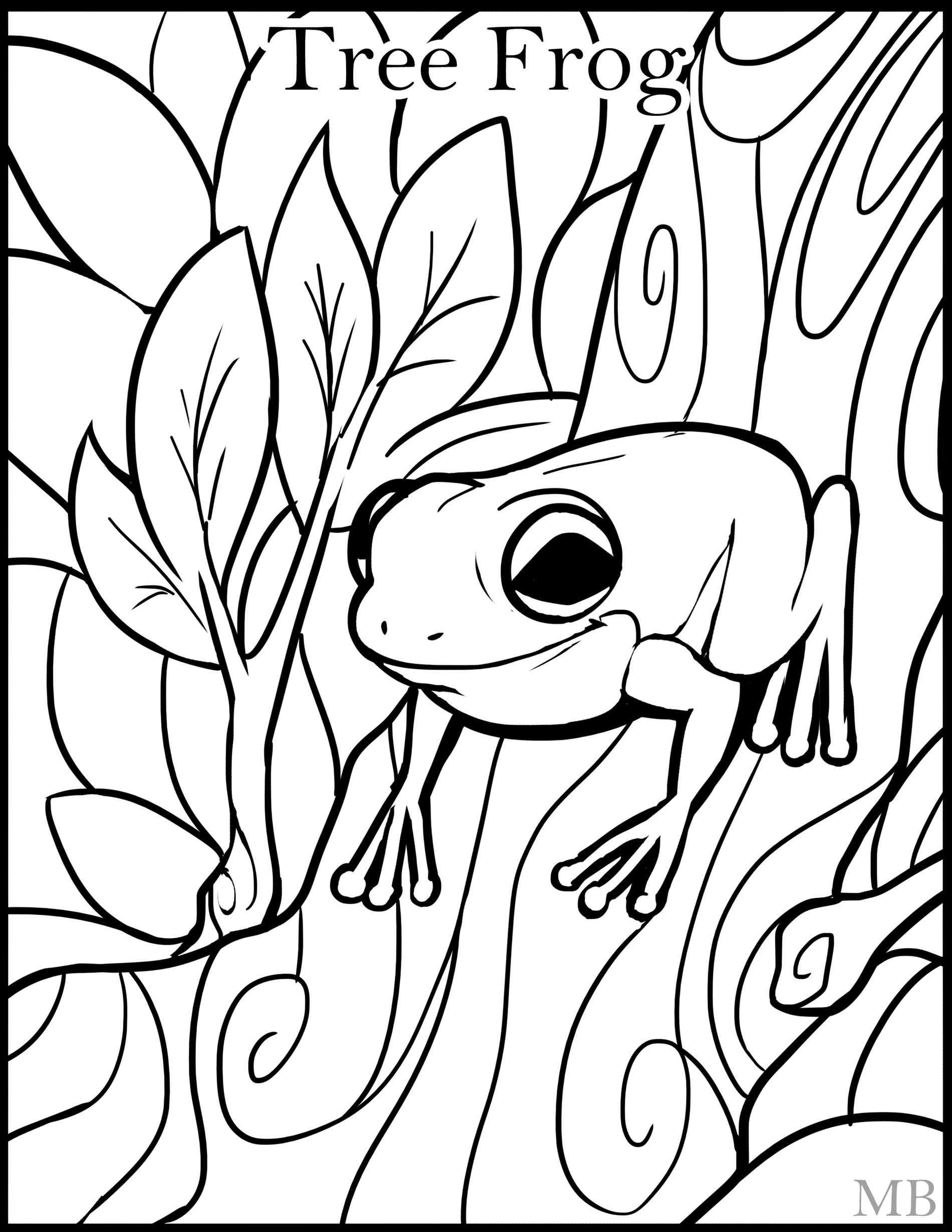 34 Adorable Tadpole and Froglet Coloring Pages Printable 6