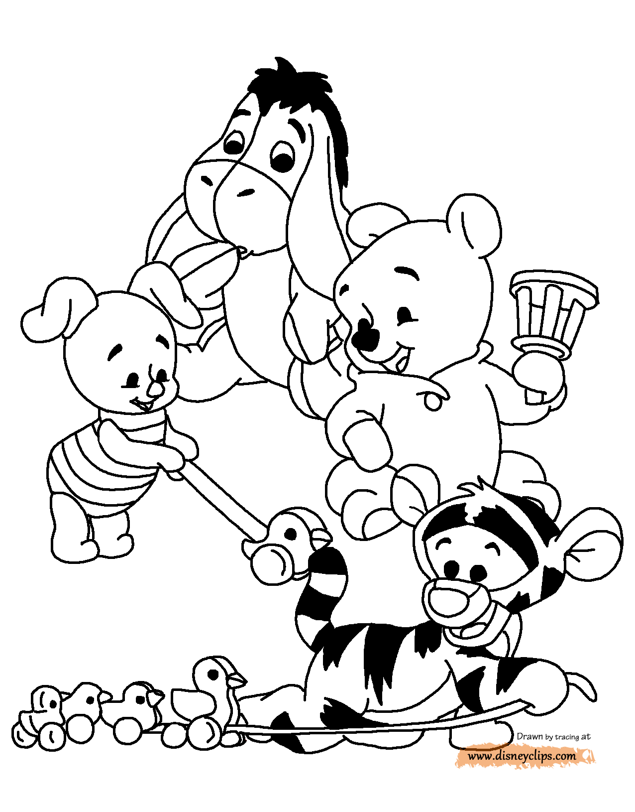 34 Charming Winnie the Pooh Coloring Pages Printable 15