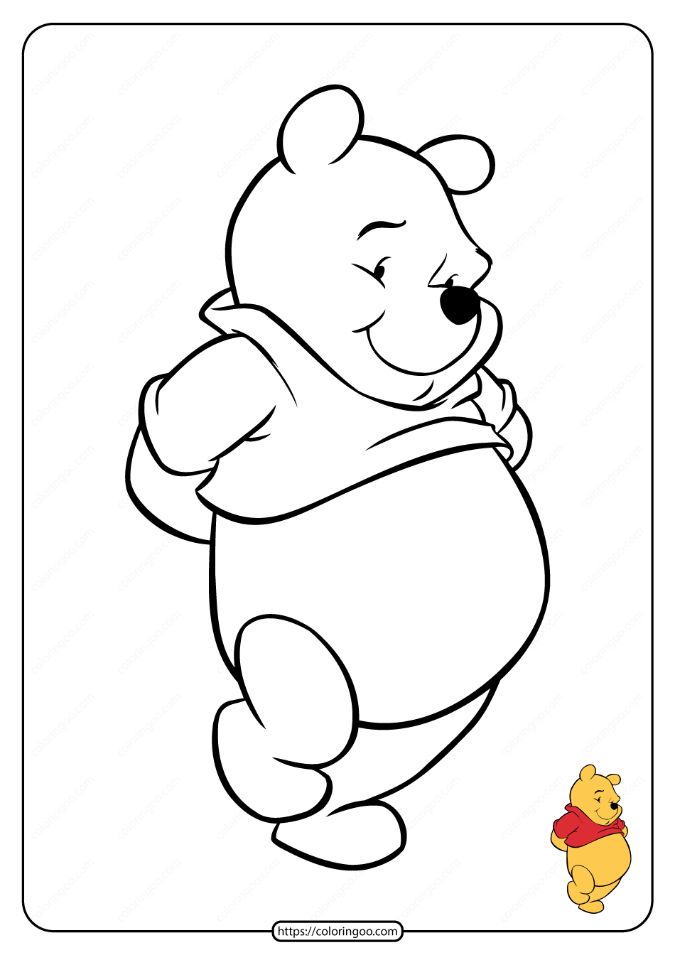 34 Charming Winnie the Pooh Coloring Pages Printable 18