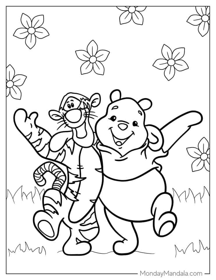 34 Charming Winnie the Pooh Coloring Pages Printable 30