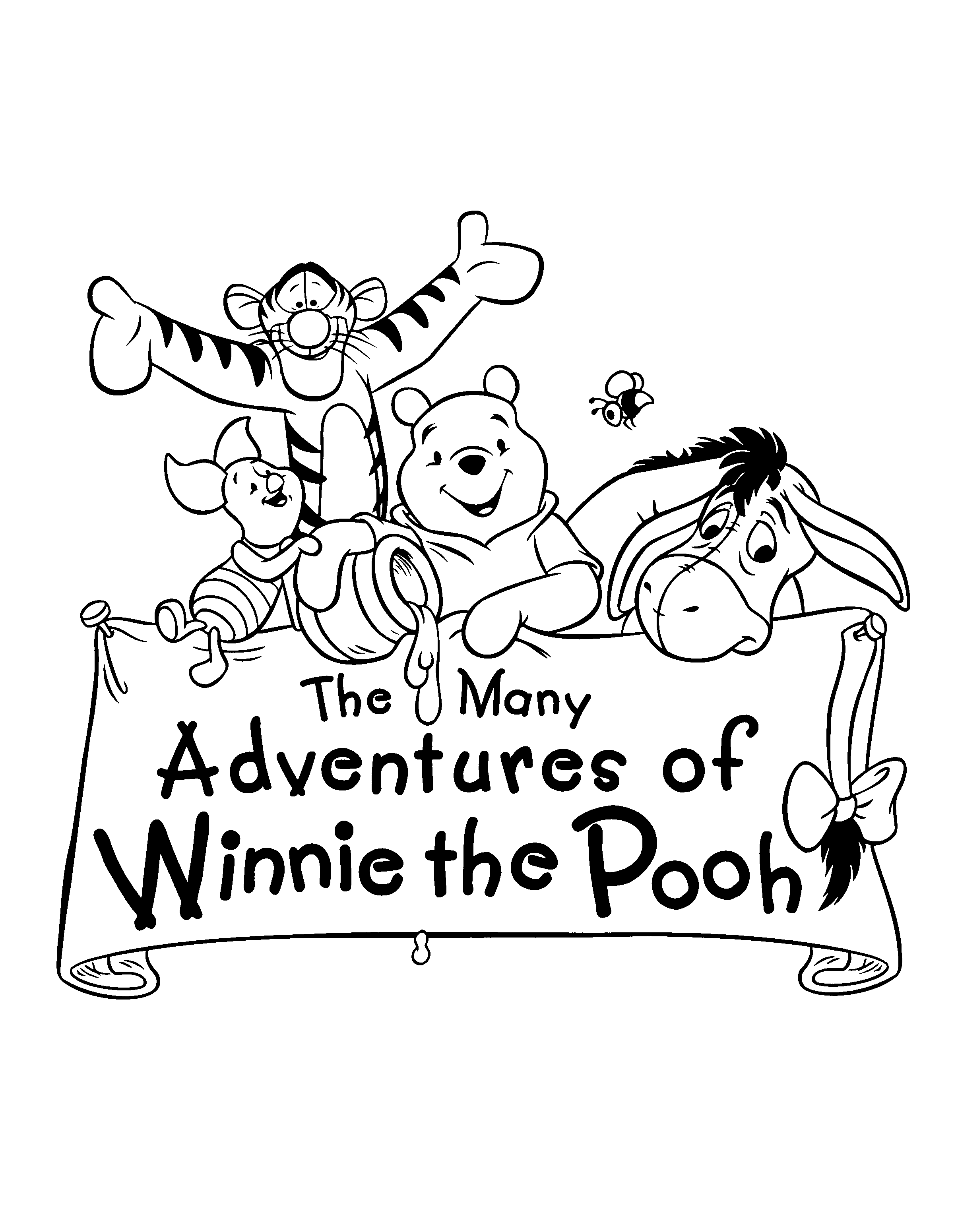 34 Charming Winnie the Pooh Coloring Pages Printable 32