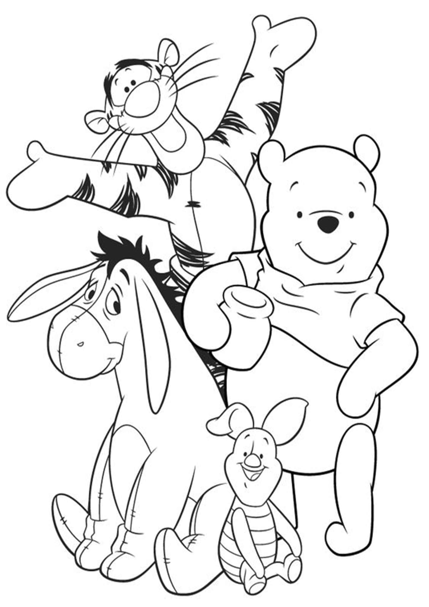 34 Charming Winnie the Pooh Coloring Pages Printable 4