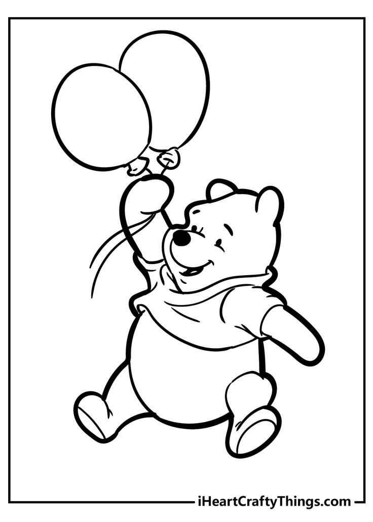 34 Charming Winnie the Pooh Coloring Pages Printable 8