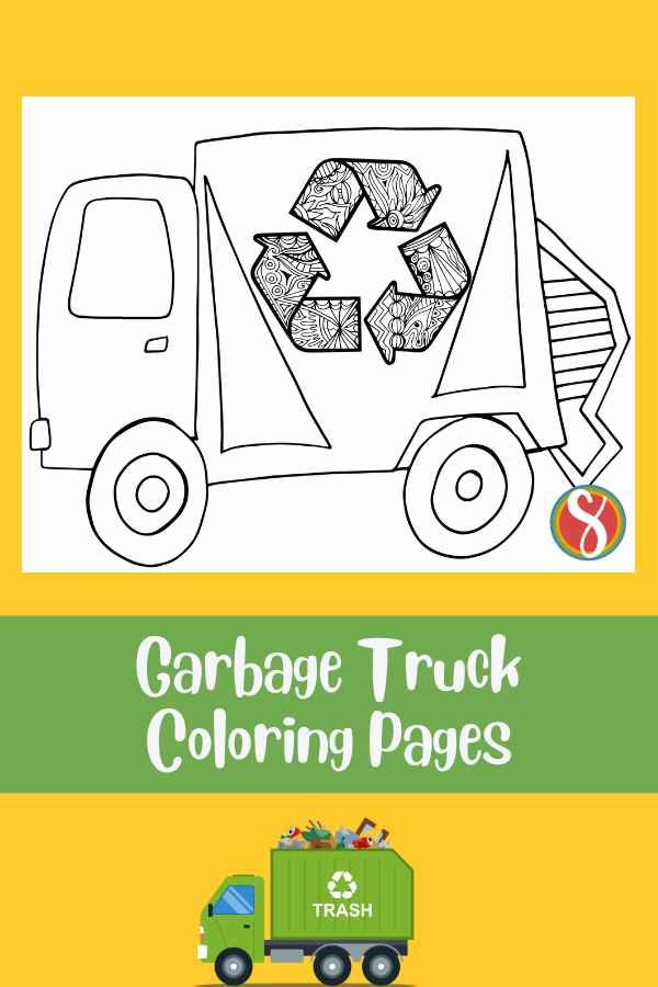 34 Cool Garbage Truck Coloring Pages Printable 13