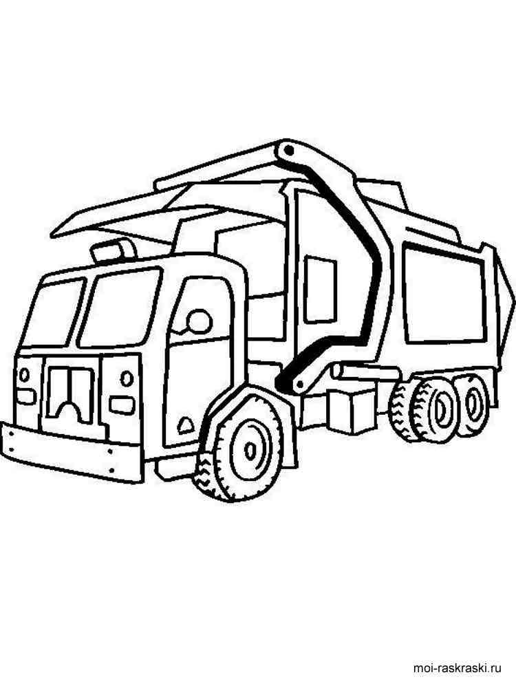 34 Cool Garbage Truck Coloring Pages Printable 2