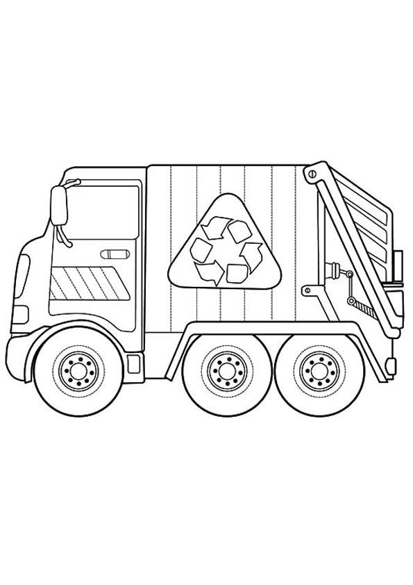 34 Cool Garbage Truck Coloring Pages Printable 24