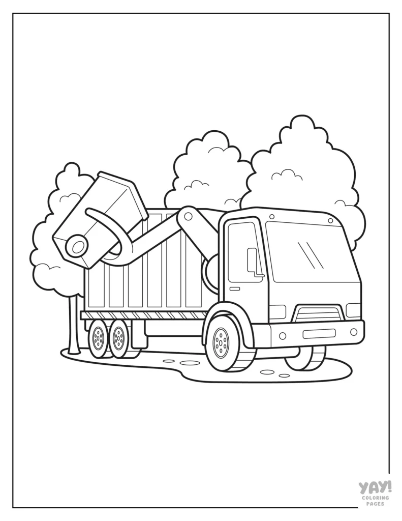 34 Cool Garbage Truck Coloring Pages Printable 26