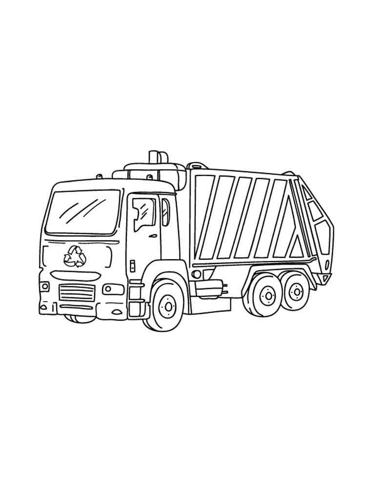 34 Cool Garbage Truck Coloring Pages Printable 30