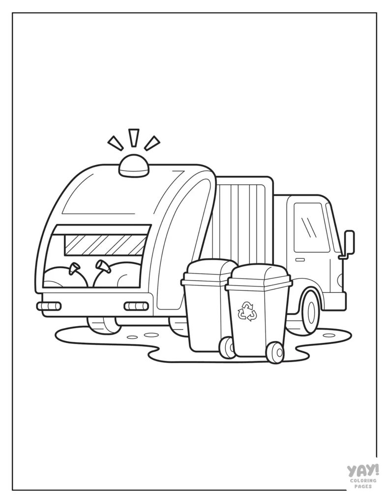 34 Cool Garbage Truck Coloring Pages Printable 31