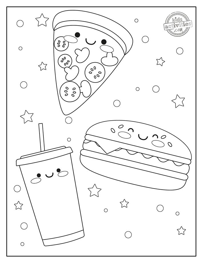 34 Delicious Food Coloring Pages for Kids Printable 11