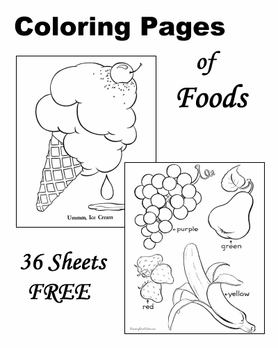 34 Delicious Food Coloring Pages for Kids Printable 18