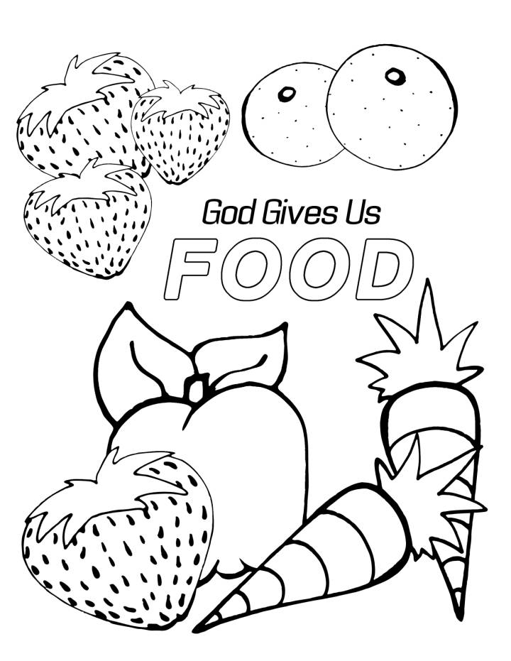 34 Delicious Food Coloring Pages for Kids Printable 34