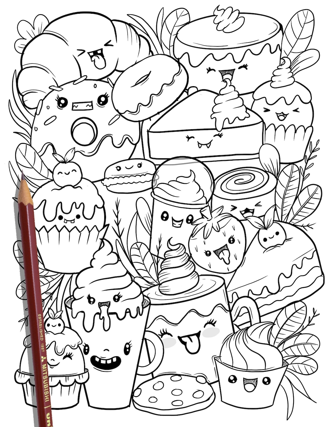 34 Delicious Food Coloring Pages for Kids Printable 5