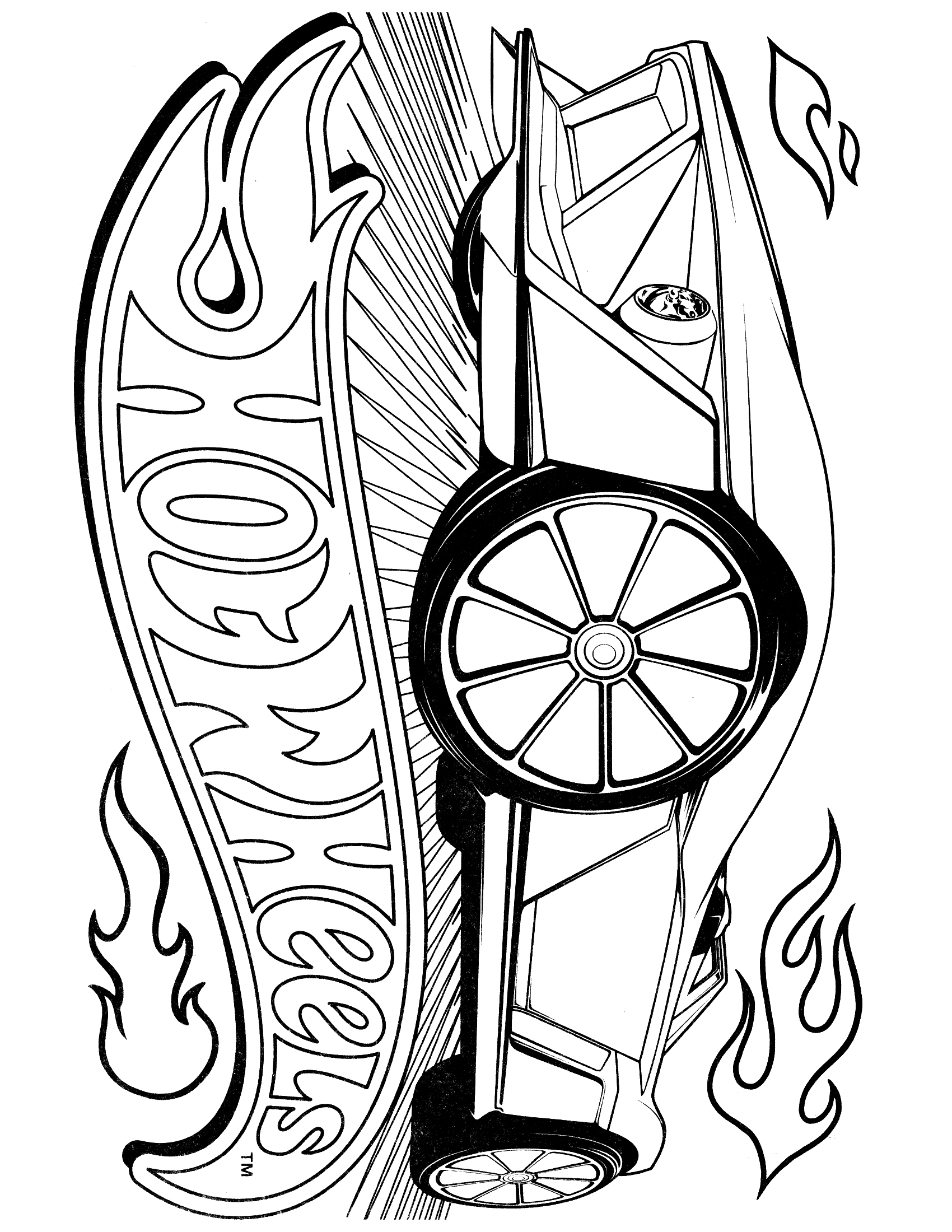 34 Exciting Hot Wheels Coloring Pages Printable 1