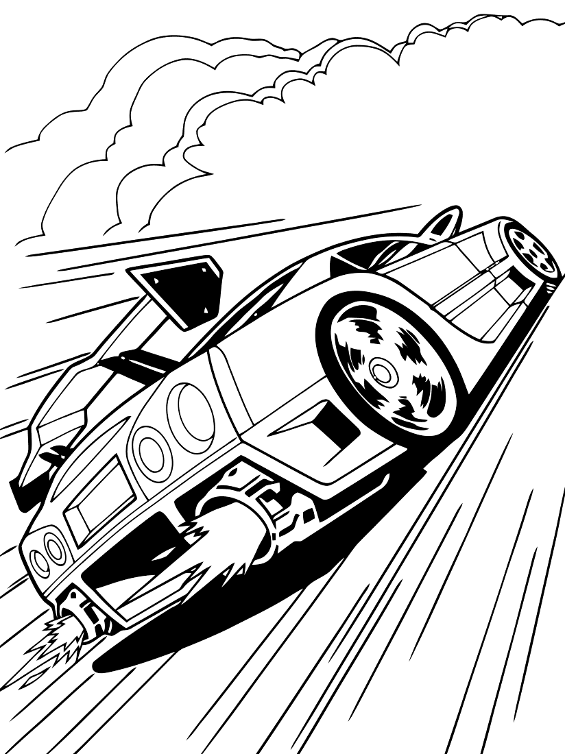 34 Exciting Hot Wheels Coloring Pages Printable 12