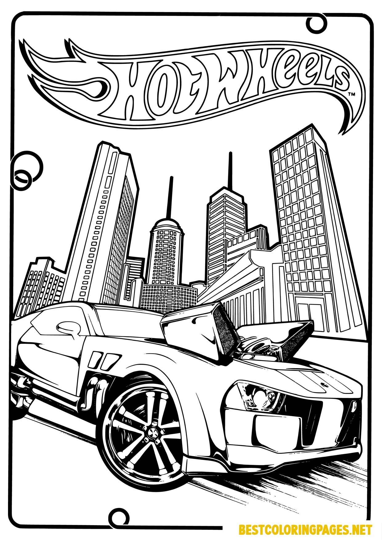 34 Exciting Hot Wheels Coloring Pages Printable 14