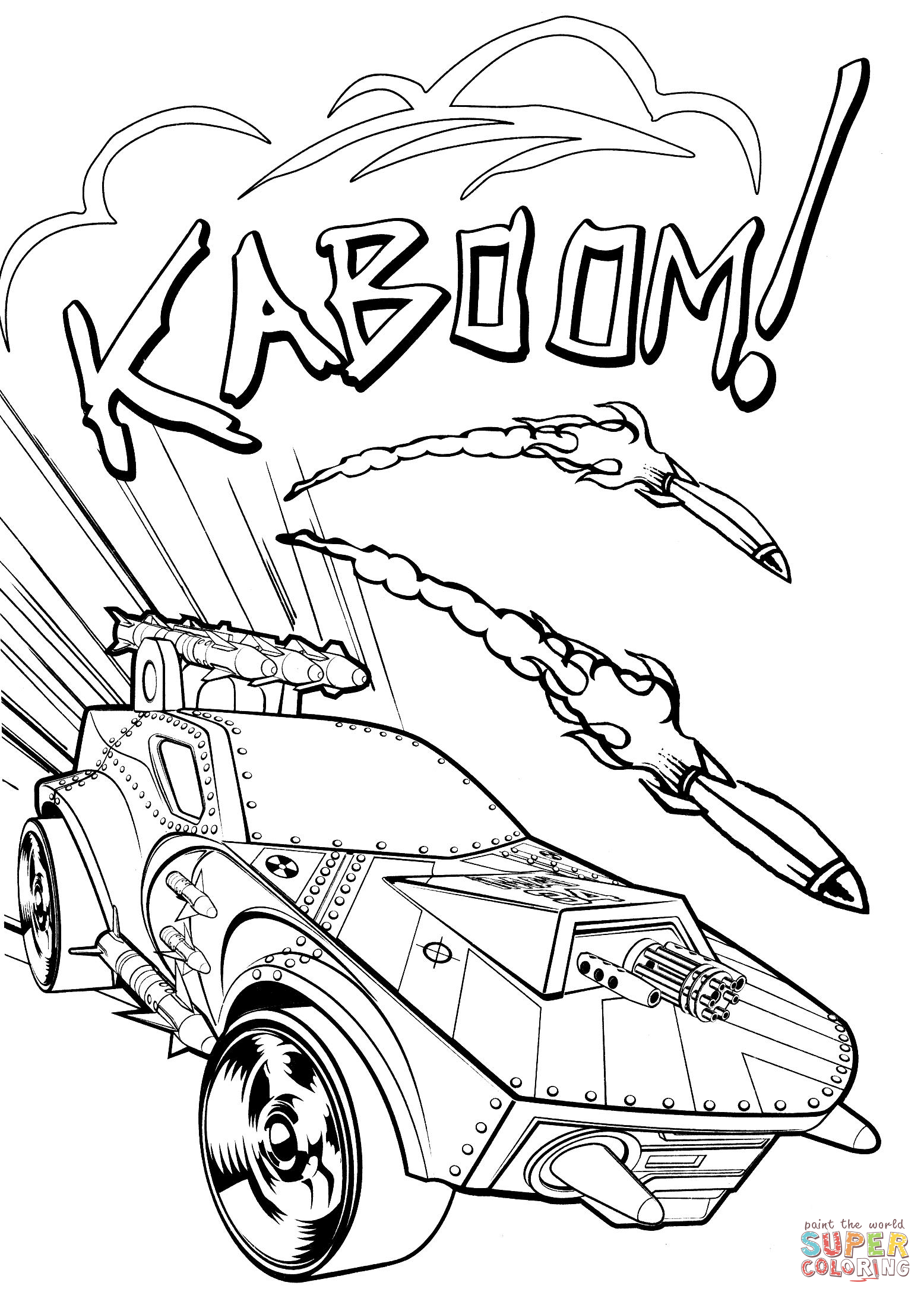 34 Exciting Hot Wheels Coloring Pages Printable 16