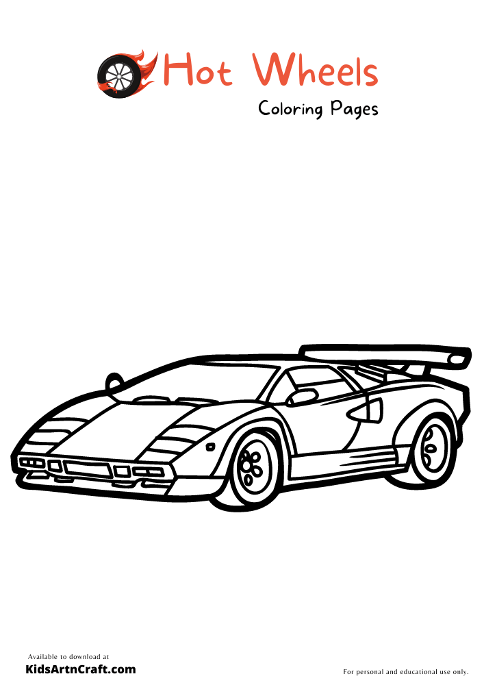 34 Exciting Hot Wheels Coloring Pages Printable 23