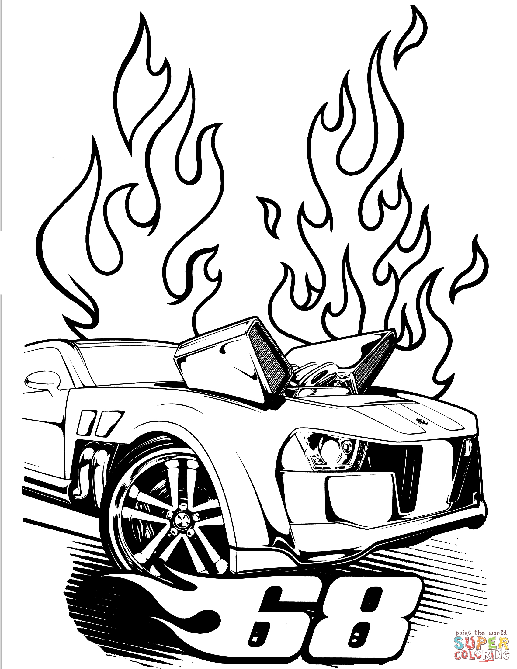 34 Exciting Hot Wheels Coloring Pages Printable 4