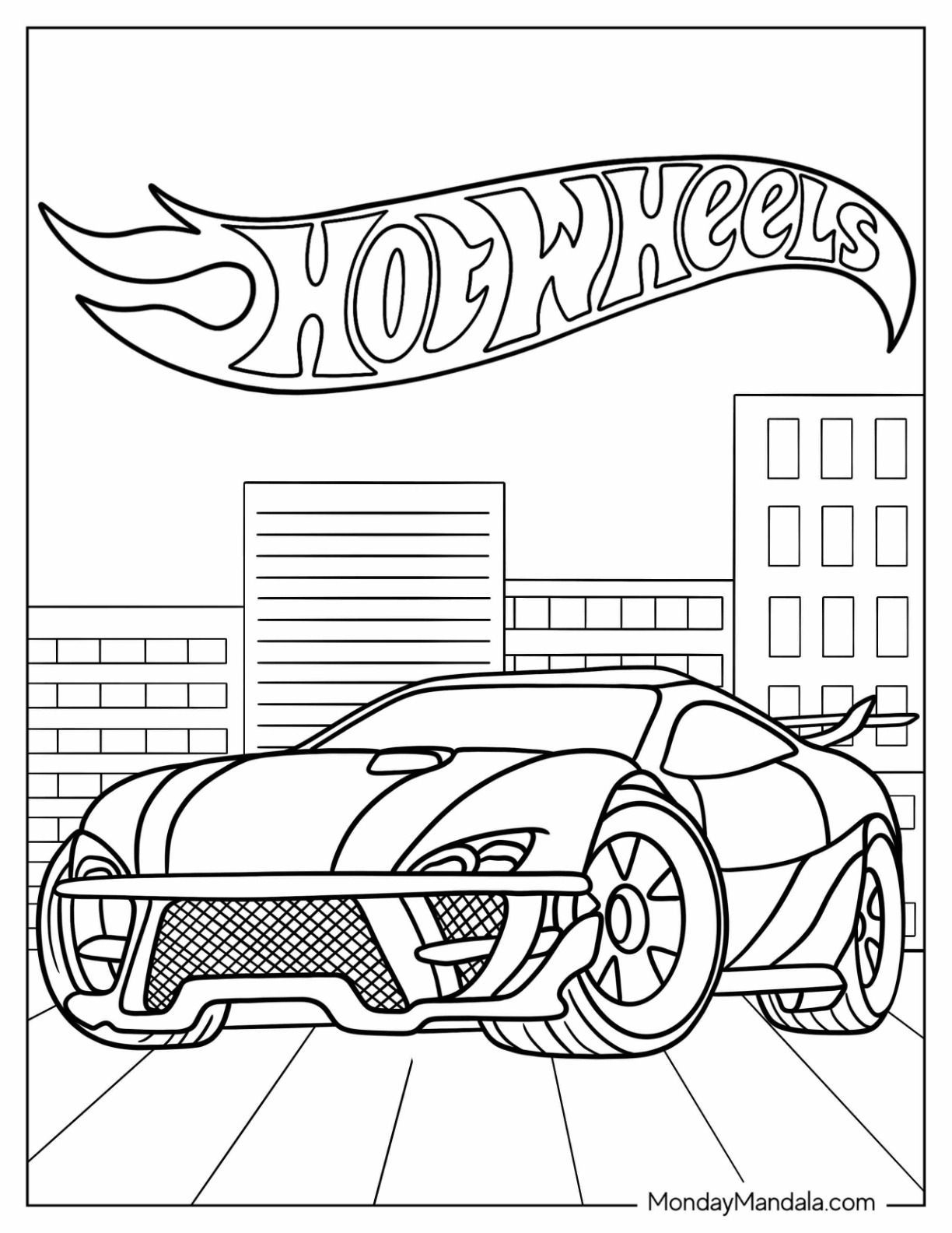 34 Exciting Hot Wheels Coloring Pages Printable 5