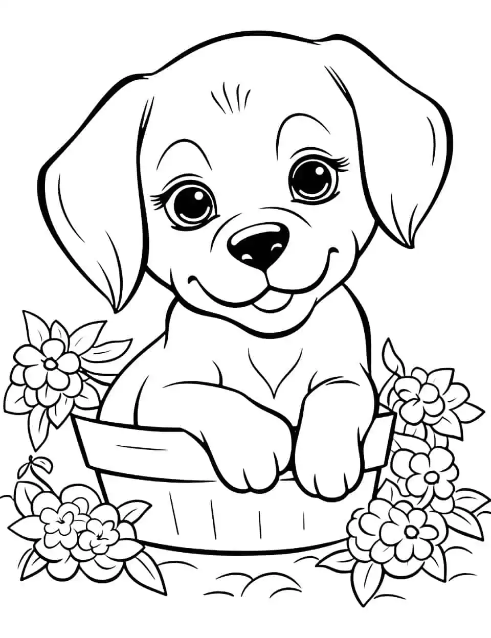 35 Adorable Farm Dog Coloring Pages Printable 15