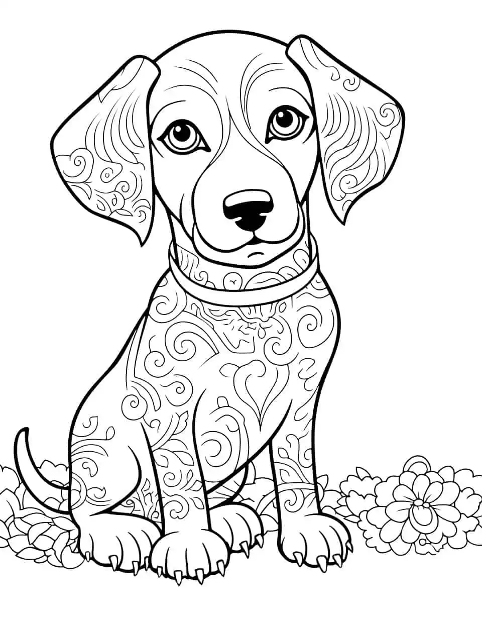 35 Adorable Farm Dog Coloring Pages Printable 16