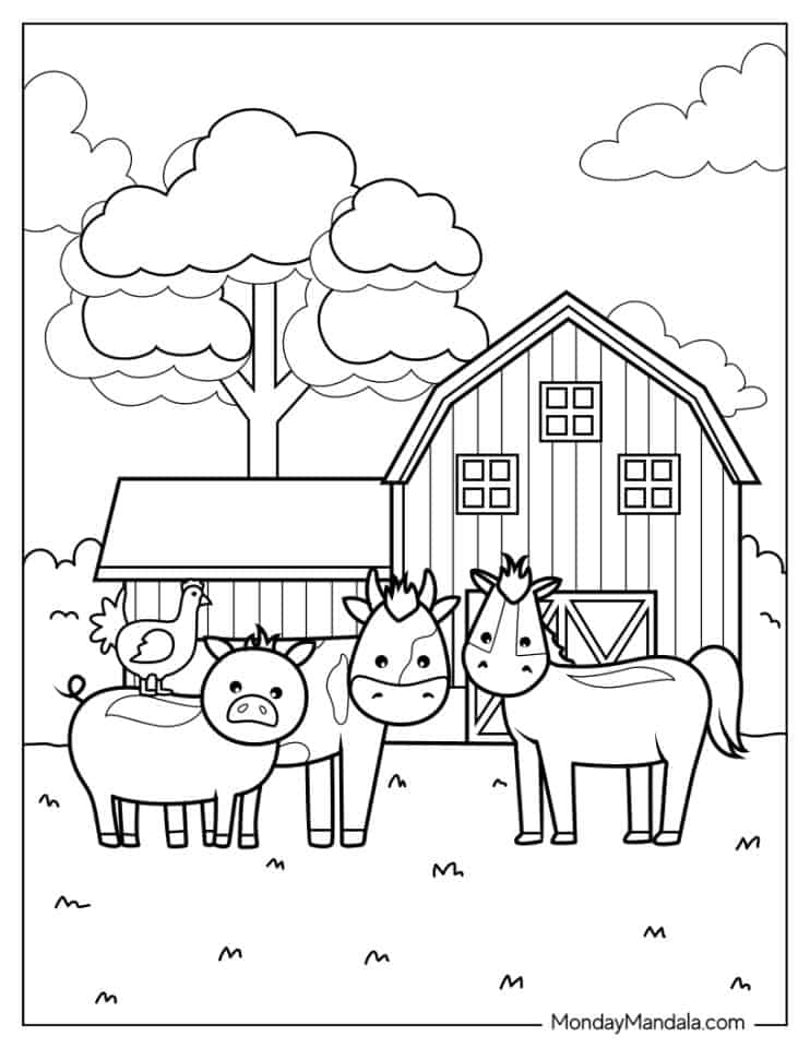 35 Adorable Farm Dog Coloring Pages Printable 22