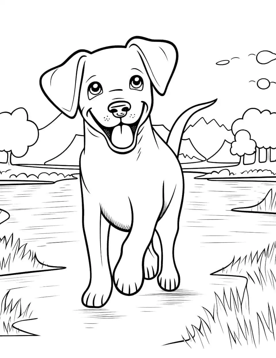 35 Adorable Farm Dog Coloring Pages Printable 24