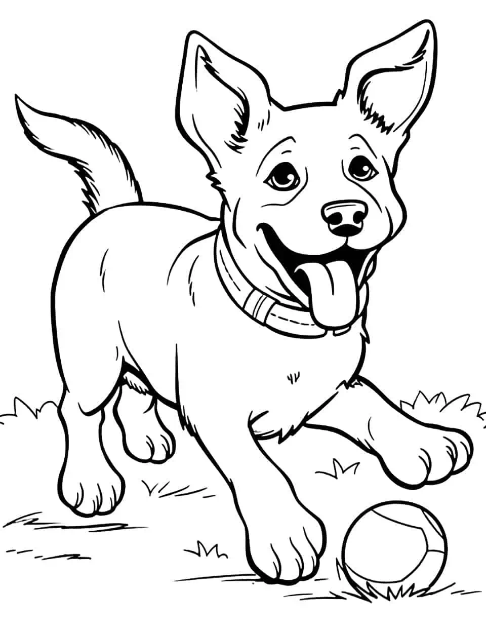 35 Adorable Farm Dog Coloring Pages Printable 3