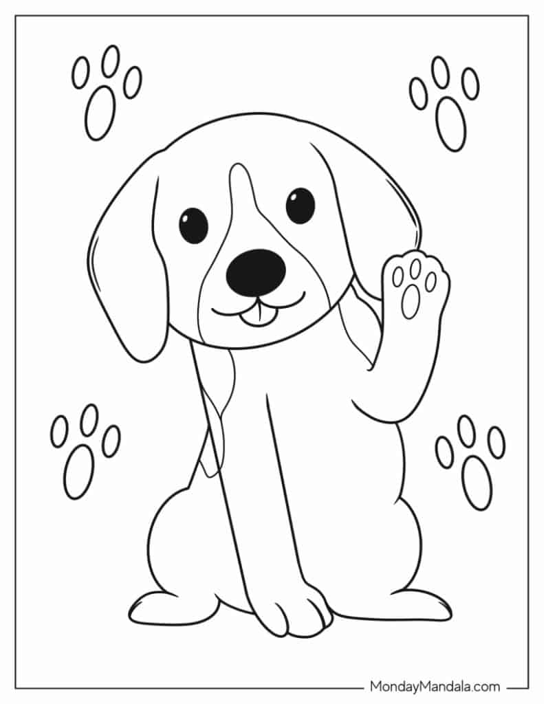 35 Adorable Farm Dog Coloring Pages Printable 34