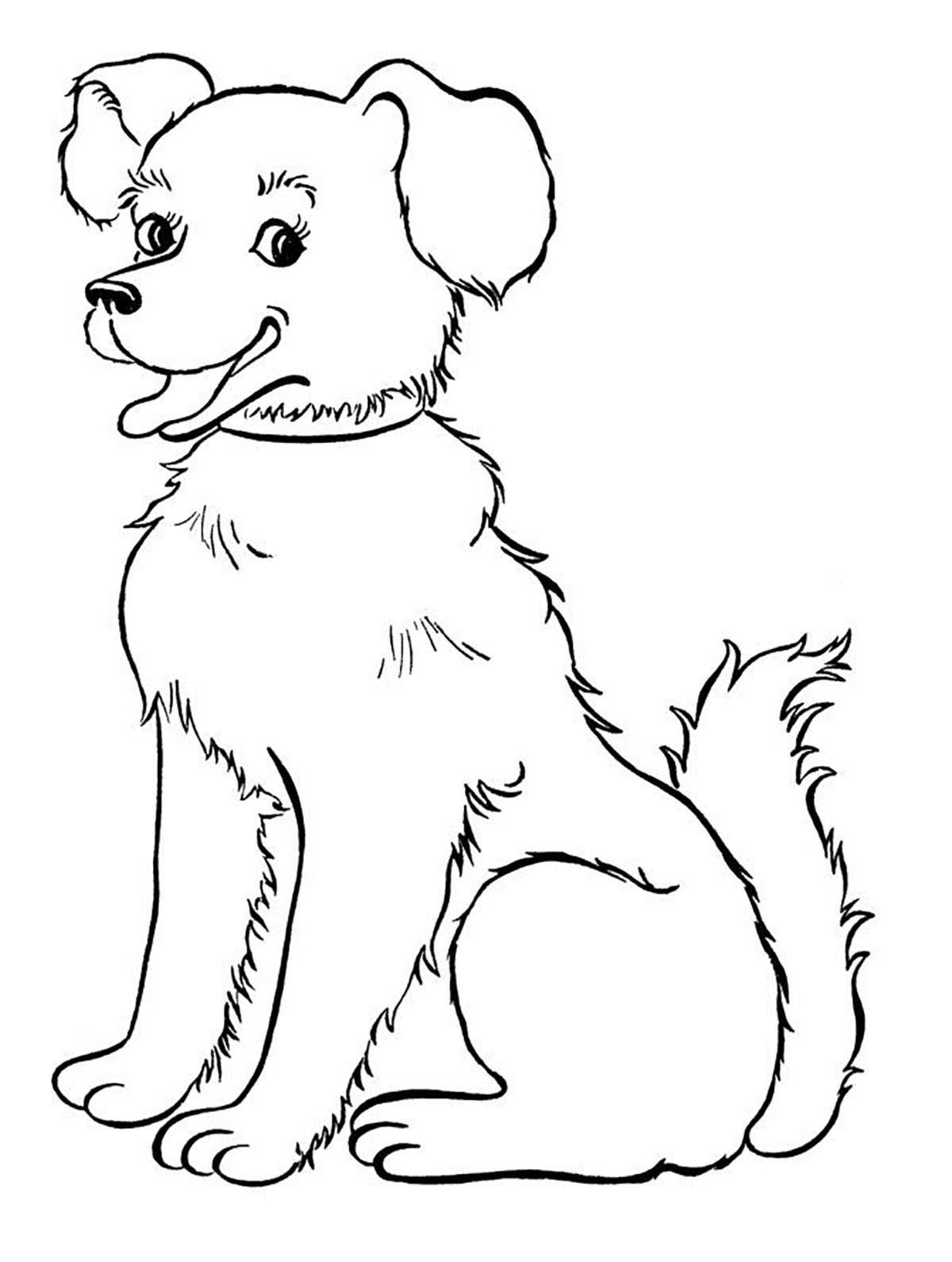 35 Adorable Farm Dog Coloring Pages Printable 7