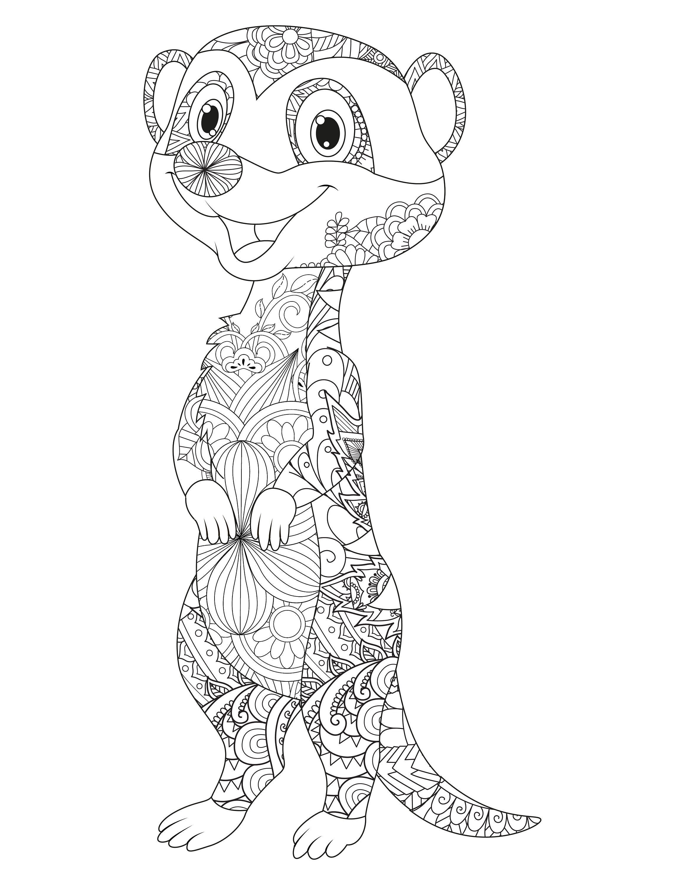 35 Adorable Meerkats Coloring Pages Printable 2