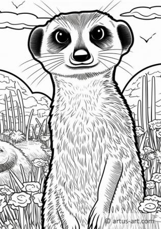 35 Adorable Meerkats Coloring Pages Printable 5