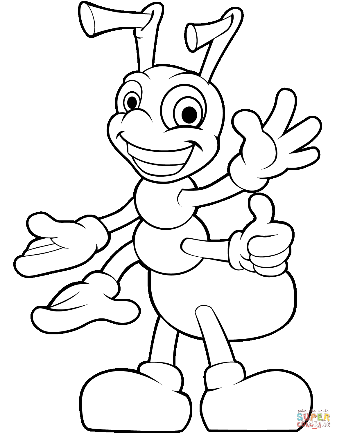 35 Cute Ant Coloring Pages Printable 1