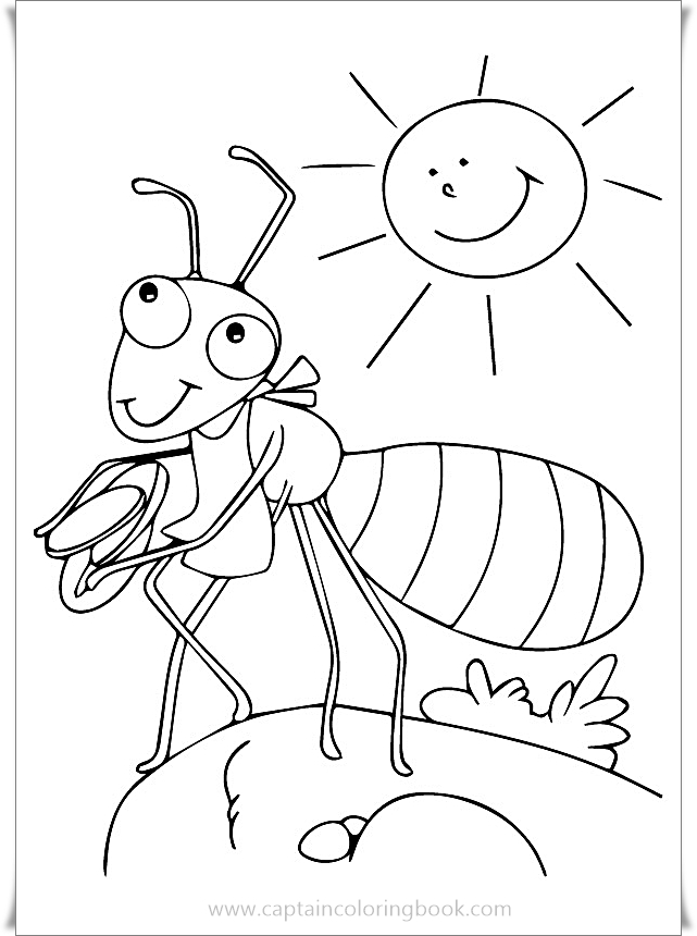 35 Cute Ant Coloring Pages Printable 14