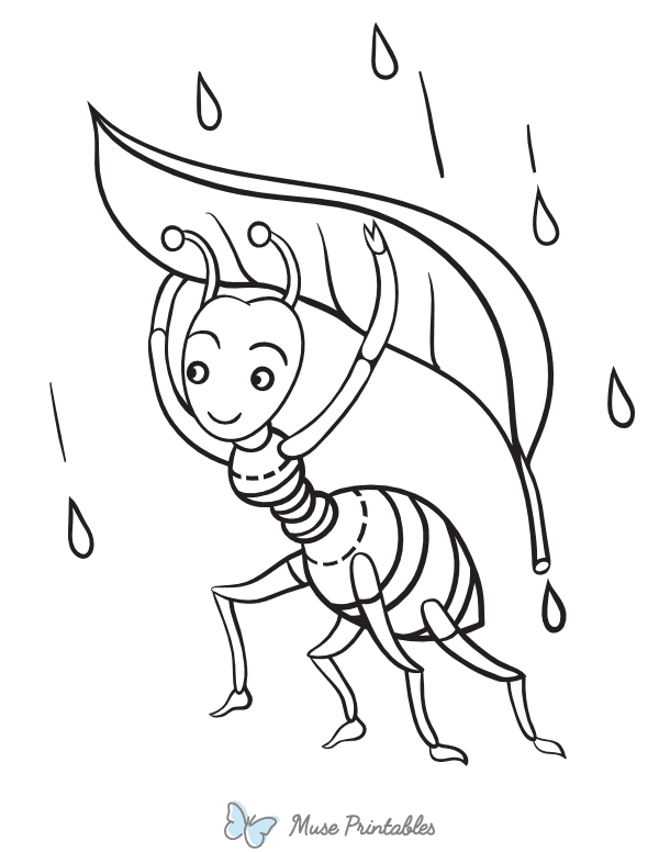 35 Cute Ant Coloring Pages Printable 16