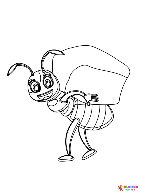 35 Cute Ant Coloring Pages Printable 21