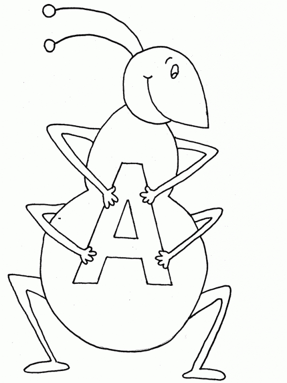 35 Cute Ant Coloring Pages Printable 22