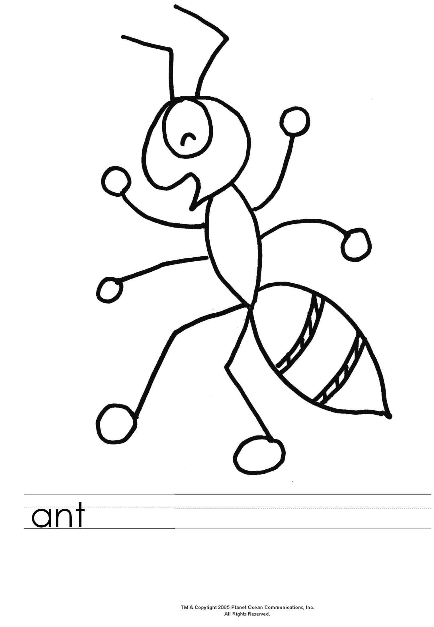 35 Cute Ant Coloring Pages Printable 3