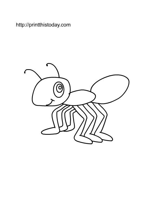 35 Cute Ant Coloring Pages Printable 7