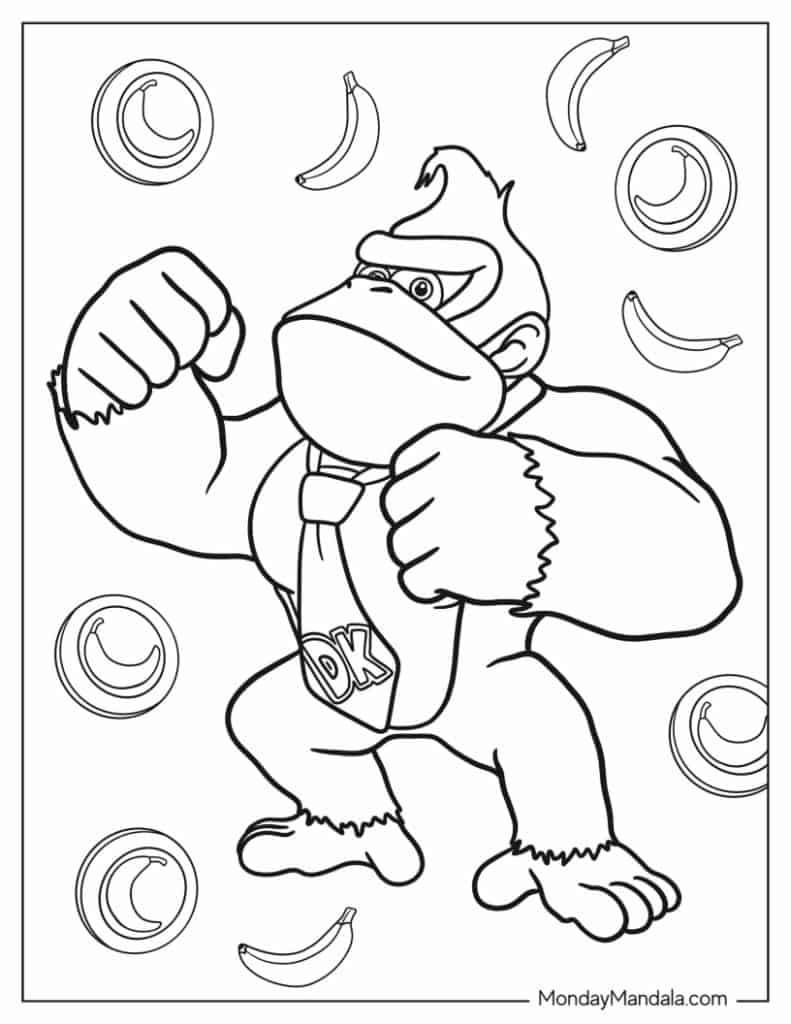 35 Donkey Kong Coloring Pages Printable 10