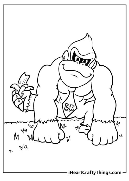 35 Donkey Kong Coloring Pages Printable 14