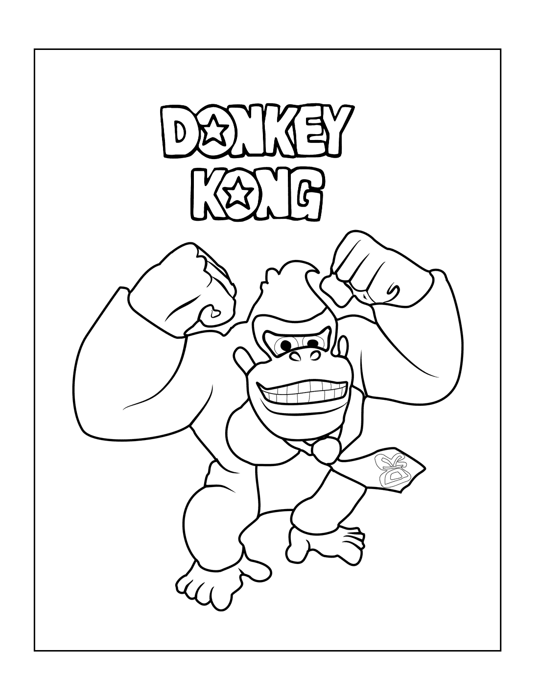 35 Donkey Kong Coloring Pages Printable 3