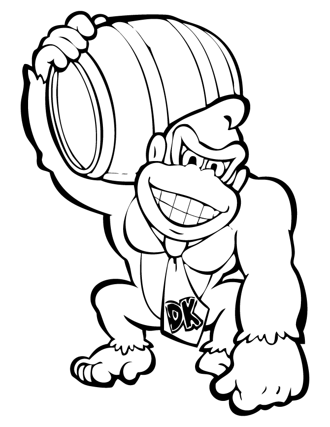 35 Donkey Kong Coloring Pages Printable 6