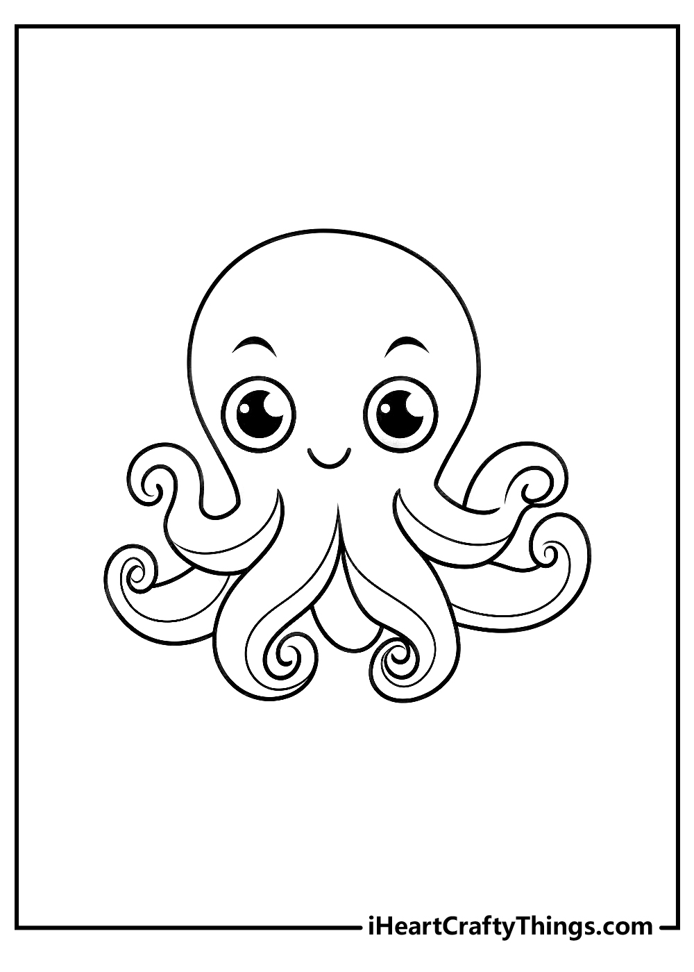 35 Octopus Coloring Pages Printable 1