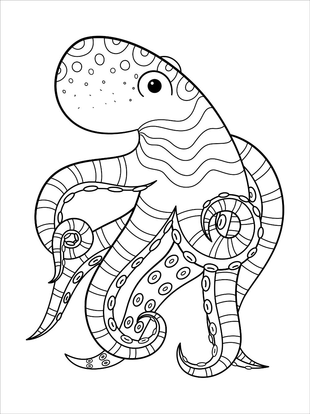 35 Octopus Coloring Pages Printable 22