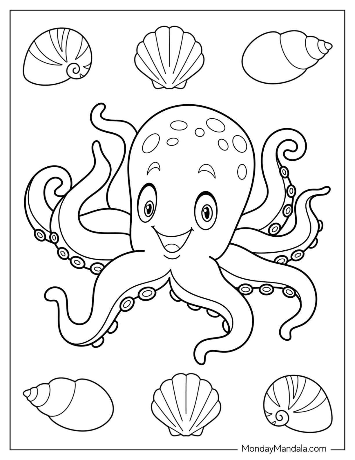 35 Octopus Coloring Pages Printable 28