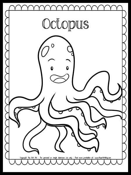 35 Octopus Coloring Pages Printable 32