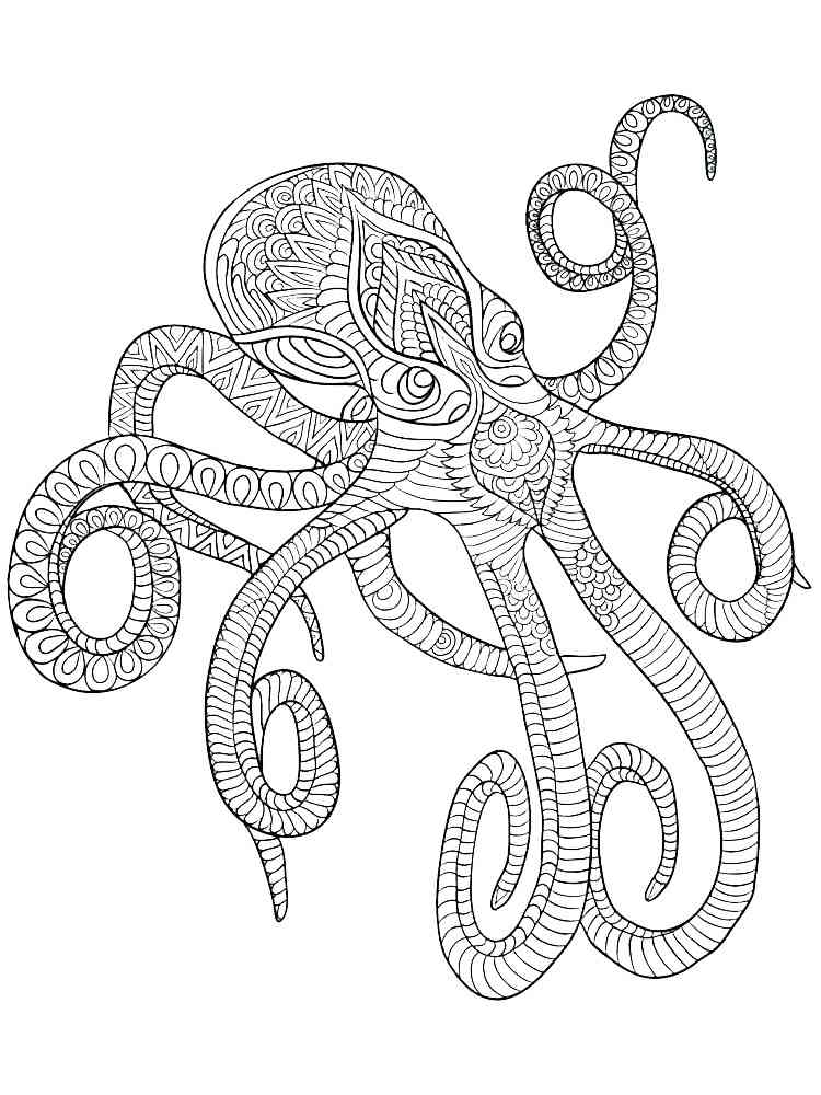 35 Octopus Coloring Pages Printable 6