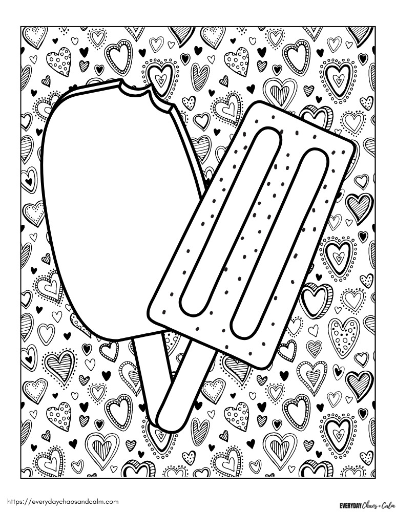 35 Refreshing Popsicle Coloring Pages Printable 1